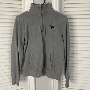 gray pink sweater